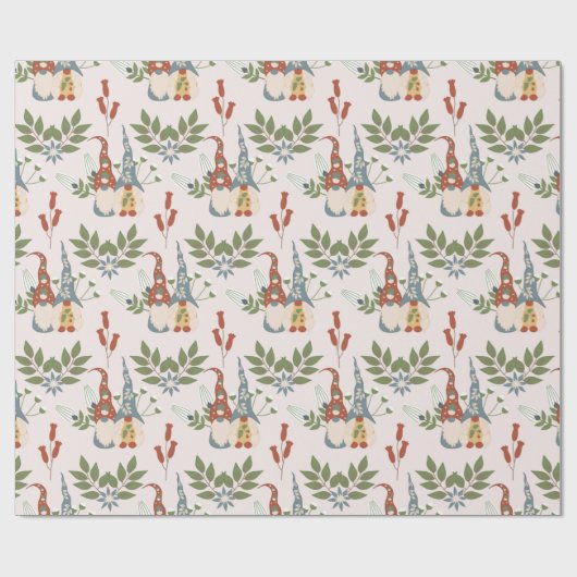 緑に囲まれた可愛いヴィンテージクリスマス格言 ラッピングペーパー (フラット)