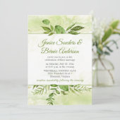 緑に囲まれた水の色のスプラッシュ結婚ズ 招待状 (スタンド正面)