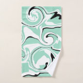 緑に塗りつぶす(ミント) バスタオルセット (ハンドタオル)