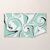 緑に塗りつぶす(ミント) バスタオルセット (ハンドタオル)