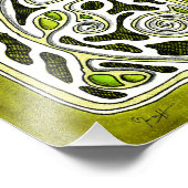 緑に彫葉りた手彫り フォトプリント            (角)