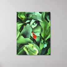 緑に染まった花