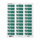 緑に染み込んだ冬のクリスマスミッテンス ラベル (フルシート)