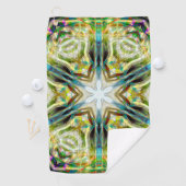 緑に熟成した魚の輝く砂質感万華鏡のように千変万化するパターン ゴルフタオル (インサイチュ)