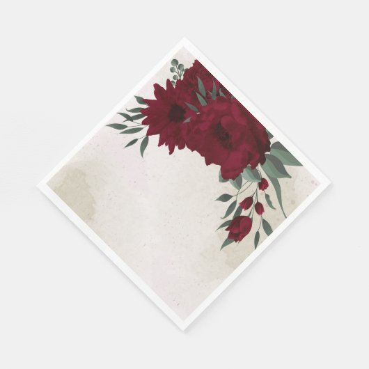 緑に燃え結婚る花 スタンダードランチョンナプキン (角)