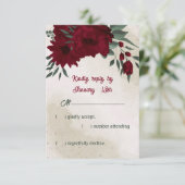 緑に燃え結婚る花 出欠カード (スタンド正面)