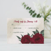 緑に燃え結婚る花 出欠カード (スタンド正面)