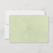 緑に白いバラ　黒のフレーム　出欠連絡お願いします 出欠カード (裏面)