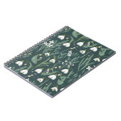 緑に白い雪の花 ノートブック (左側)