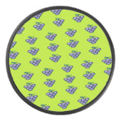 緑に紫の葡萄 アイスホッケーパック (正面)