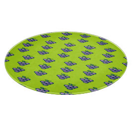 緑に紫の葡萄 カッティングボード