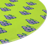 緑に紫の葡萄 カッティングボード (角)