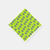 緑に紫の葡萄 スタンダードカクテルナプキン (角)