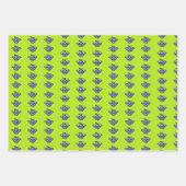 緑に紫の葡萄 ラッピングペーパーシート (正面)