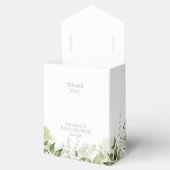 緑に覆われた少年の葉のほこりっぽい青い赤ちゃんシャワー フェイバーボックス (オープン)