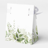 緑に覆われた少年の葉のほこりっぽい青い赤ちゃんシャワー フェイバーボックス (裏面サイド)