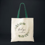 緑に覆われた葉の花の緑 トートバッグ<br><div class="desc">書道シンプル台本の水色の緑の花の結婚トートバッグ</div>