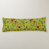 緑に野生の花と蛾 ボディピロー (裏面)