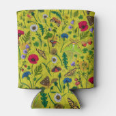 緑に野生の花と蛾 缶クーラー (裏面)