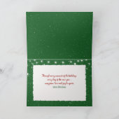 緑に雪の雪だるま シーズンカード (内部)