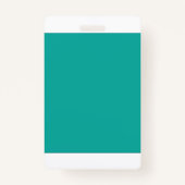 緑に青をブレンドしたグラデーション背景。 バッジ (裏面)