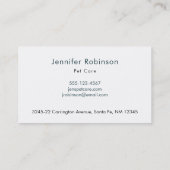 緑に骨が付いたかわいい犬のパターン 名刺 (裏面)