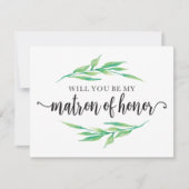 緑のあなたが私のサポーターになってくれますか 招待状 (正面)