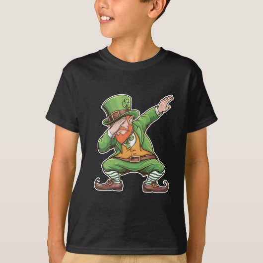 緑のいたずら小人のダブダブ ダンス St Patricks Day Tシャツ (正面)