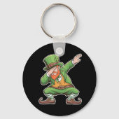 緑のいたずら小人 ダブダブ ダンス St Patricks Day キーホルダー (正面)