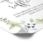 緑のおむつラッフルの看板を心から待つ ポスター (角)