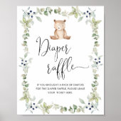 緑のおむつラッフルの看板を心から待つ ポスター (正面)