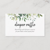 緑のおむつラッフルベビーシャワーエンクロージャ エンクロージャーカード (正面)