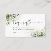 緑のおむつラッフル囲いカード エンクロージャーカード (正面)