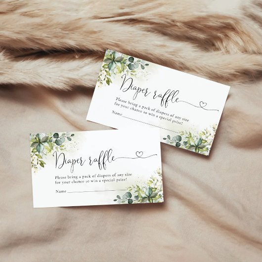 緑のおむつラッフル囲いカード エンクロージャーカード