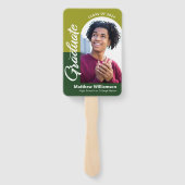 緑のおめでとうグラード2フォトアーチスクリプトはっきりしたレトロ ハンドファン (裏面)