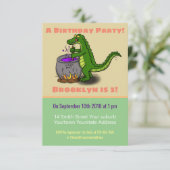 緑のおもしろいアリゲーター料理への招待 招待状 (スタンド正面)