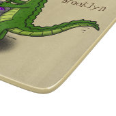 緑のおもしろいアリゲーター料理 カッティングボード (角)