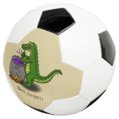 緑のおもしろいアリゲーター料理 サッカーボール (3/4)