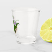 緑のおもしろいアリゲーター料理 ショットグラス (右)