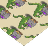 緑のおもしろいアリゲーター料理 ショートテーブルランナー (コーナー)