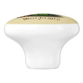 緑のおもしろいアリゲーター料理 セラミックノブ (側面)