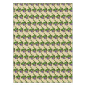 緑のおもしろいアリゲーター料理 テーブルクロス (正面)