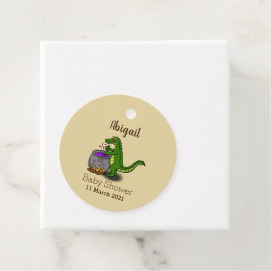 緑のおもしろいアリゲーター料理 フェイバータグ (インサイチュ)