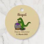 緑のおもしろいアリゲーター料理 フェイバータグ (正面)