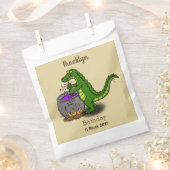 緑のおもしろいアリゲーター料理 フェイバーバッグ (クリップ留めされた状態)