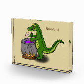 緑のおもしろいアリゲーター料理 フォトブロック (右)