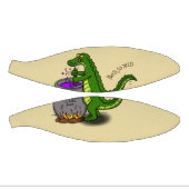 緑のおもしろいアリゲーター料理 ミニバスケットボール (パネル)