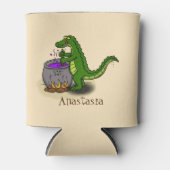 緑のおもしろいアリゲーター料理 缶クーラー (正面)