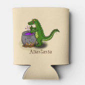 緑のおもしろいアリゲーター料理 缶クーラー (裏面)