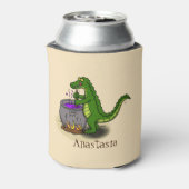 緑のおもしろいアリゲーター料理 缶クーラー (缶裏面)